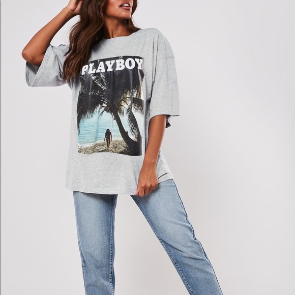 ❌ SOLD ❌ Playboy X Missguided Oversized Tee Size 0 - Picture 2 of 7